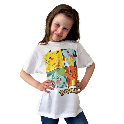 Image produit Pokemon - T-shirt pour enfants Starter Kanto blanc