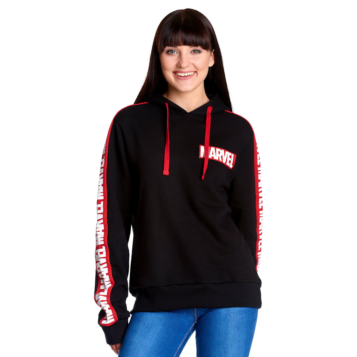 Produktbild Marvel - Logo Hoodie mit Ärmelprint schwarz