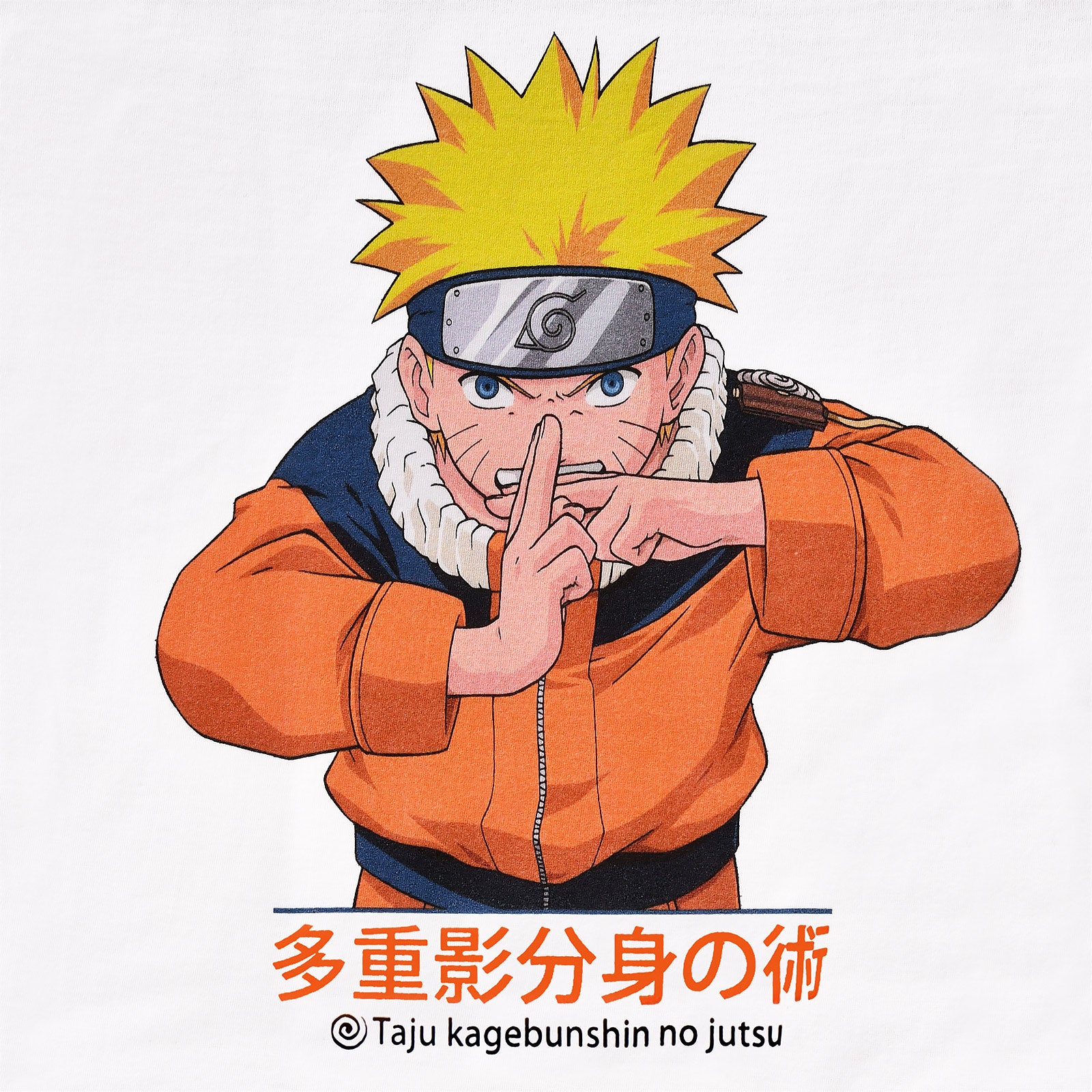Immagine del prodotto T-shirt bianca Naruto Uzumaki Kage Bunshin no Jutsu