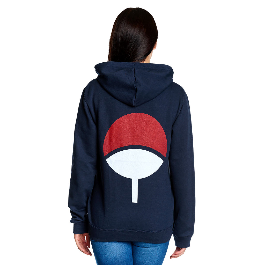 Immagine del prodotto Naruto - Felpa con cappuccio stemma Uchiha blu