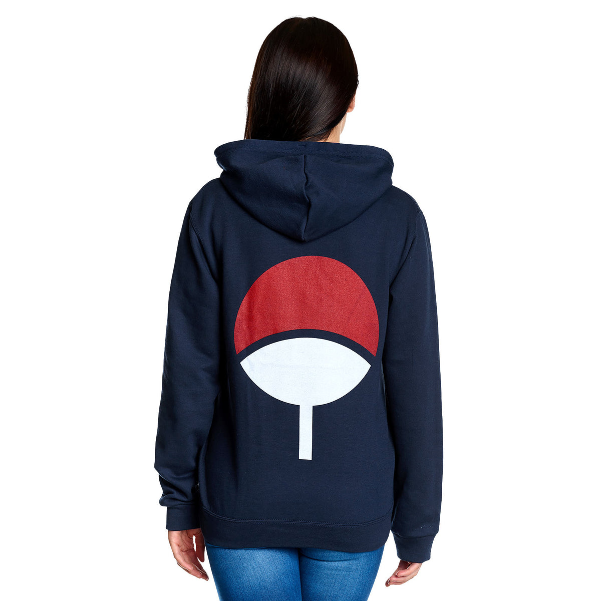Immagine del prodotto Naruto - Felpa con cappuccio stemma Uchiha blu