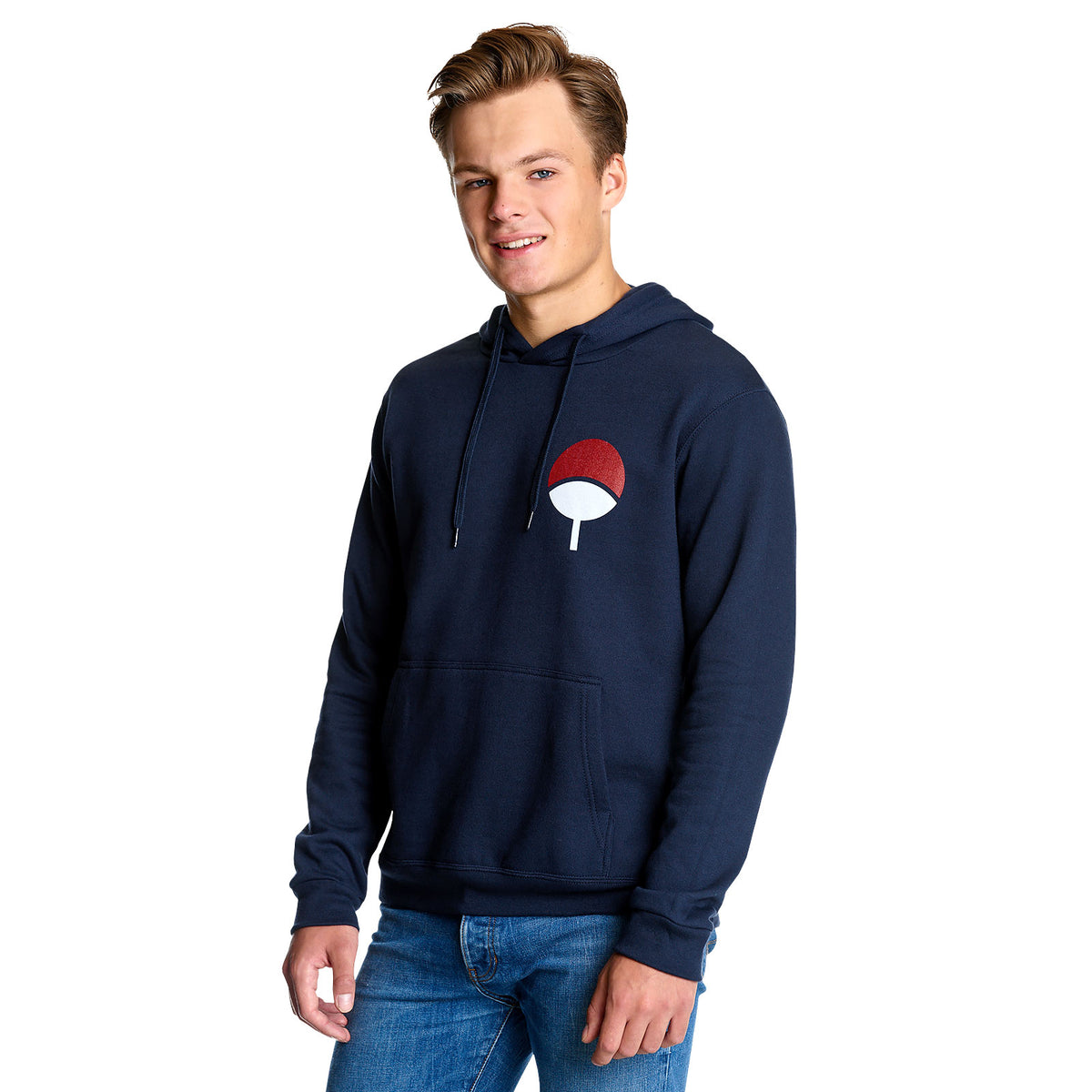 Immagine del prodotto Naruto - Felpa con cappuccio stemma Uchiha blu