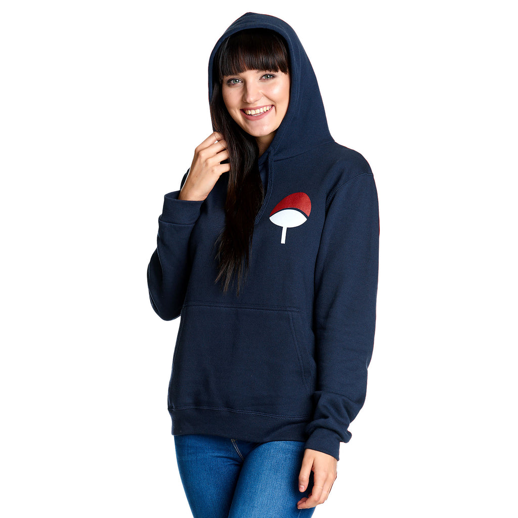 Immagine del prodotto Naruto - Felpa con cappuccio stemma Uchiha blu