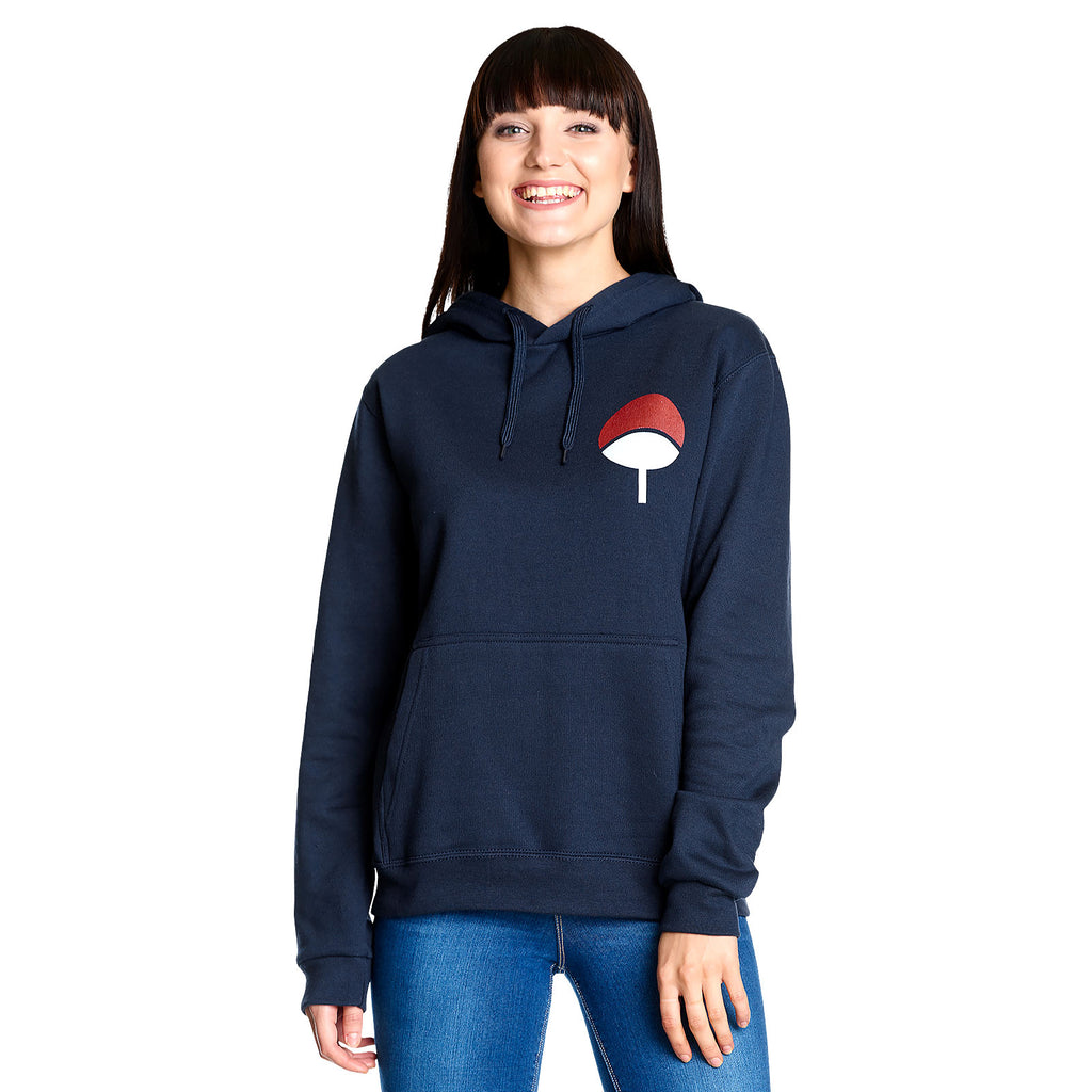 Immagine del prodotto Naruto - Felpa con cappuccio stemma Uchiha blu