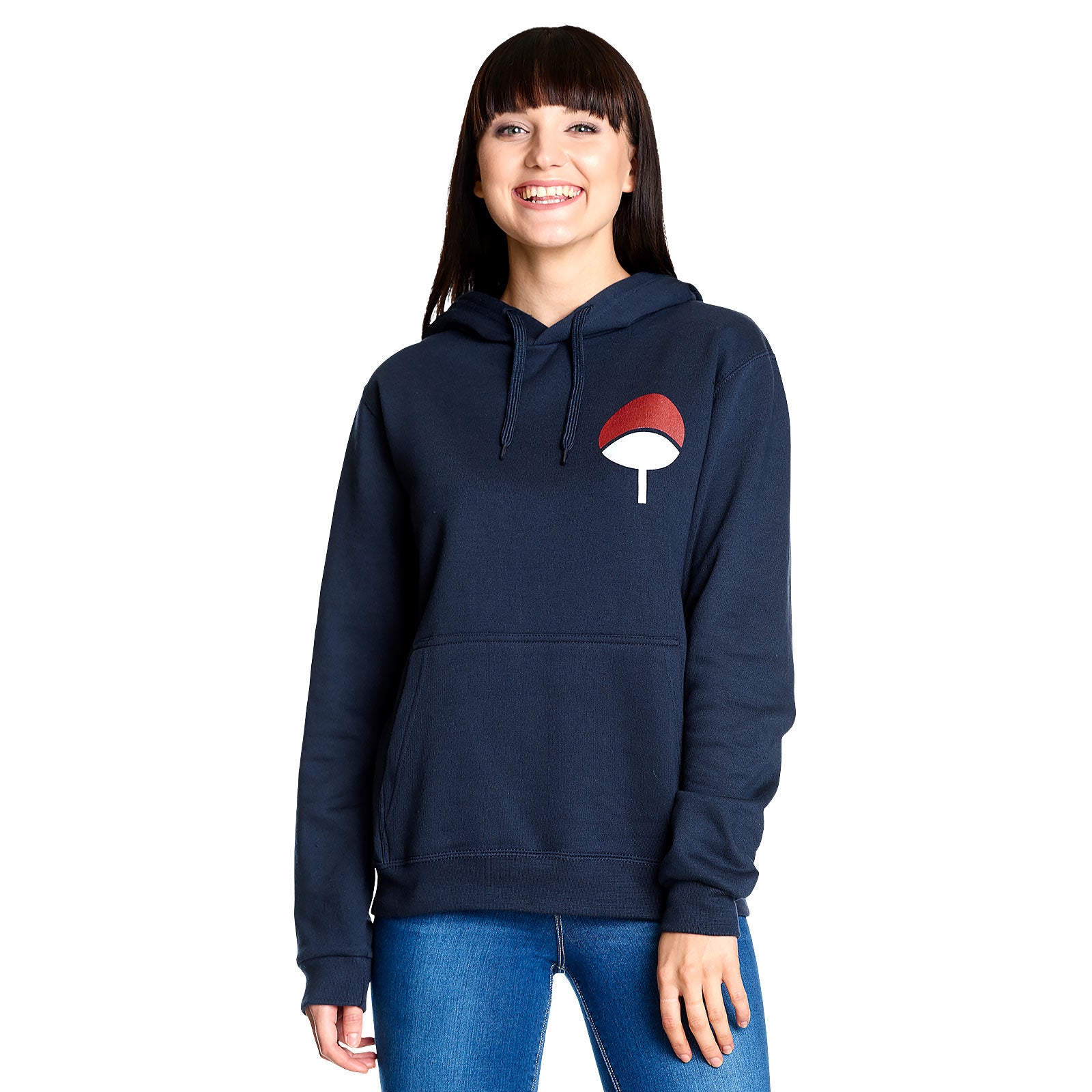 Immagine del prodotto Naruto - Felpa con cappuccio stemma Uchiha blu