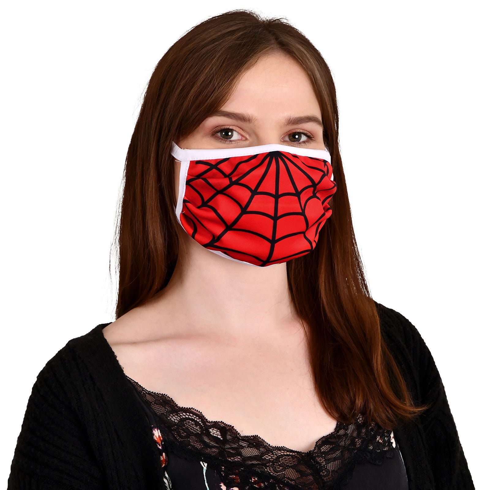 Immagine del prodotto Maschera per il viso a ragnatela per fan di Spider-Man