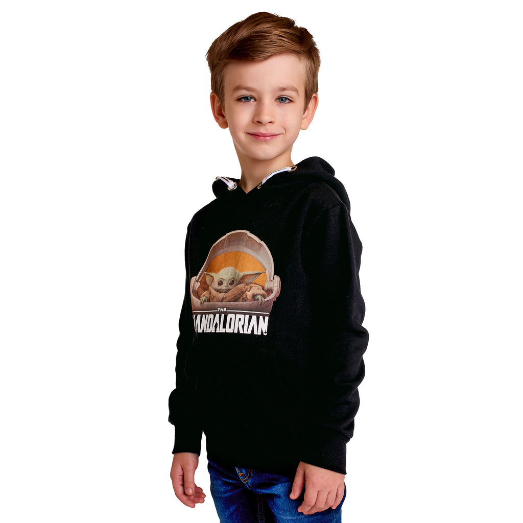 Immagine del prodotto Felpa con cappuccio per bambini The Child nera - Star Wars The Mandalorian