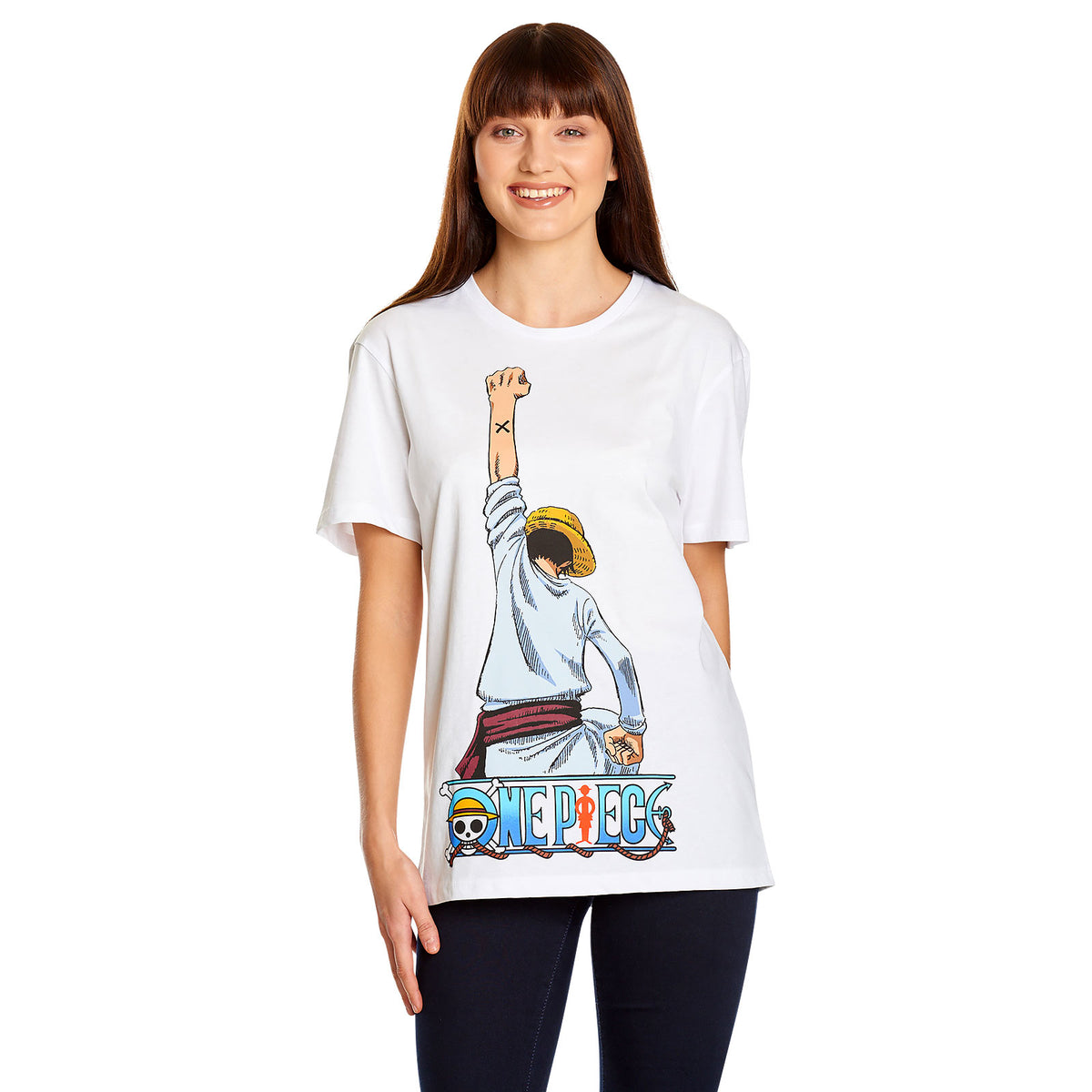 Image produit One Piece - T-shirt blanc Ruffy Fight Pose