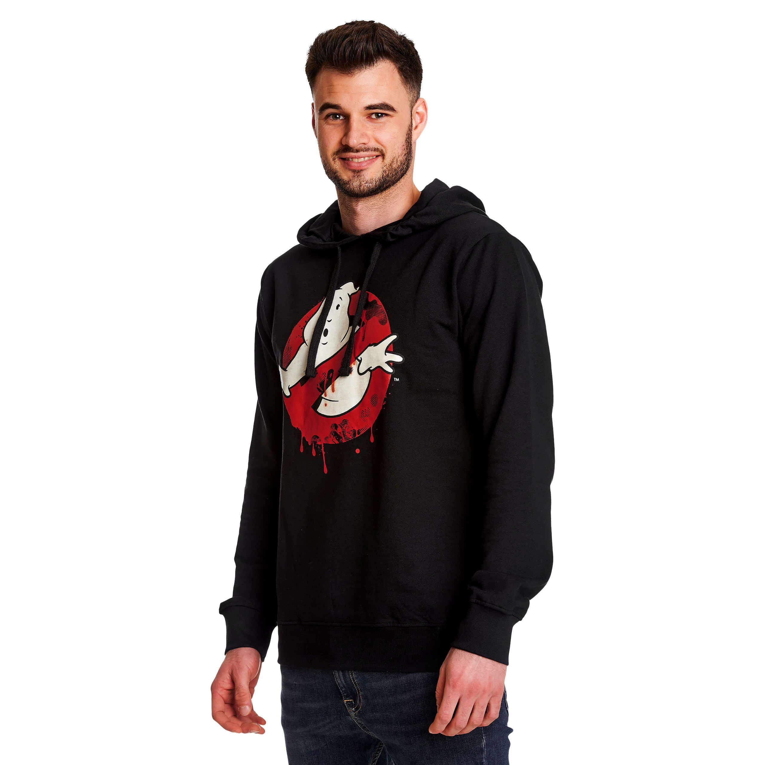 Image produit Ghostbusters - Sweat à capuche avec logo phosphorescent noir