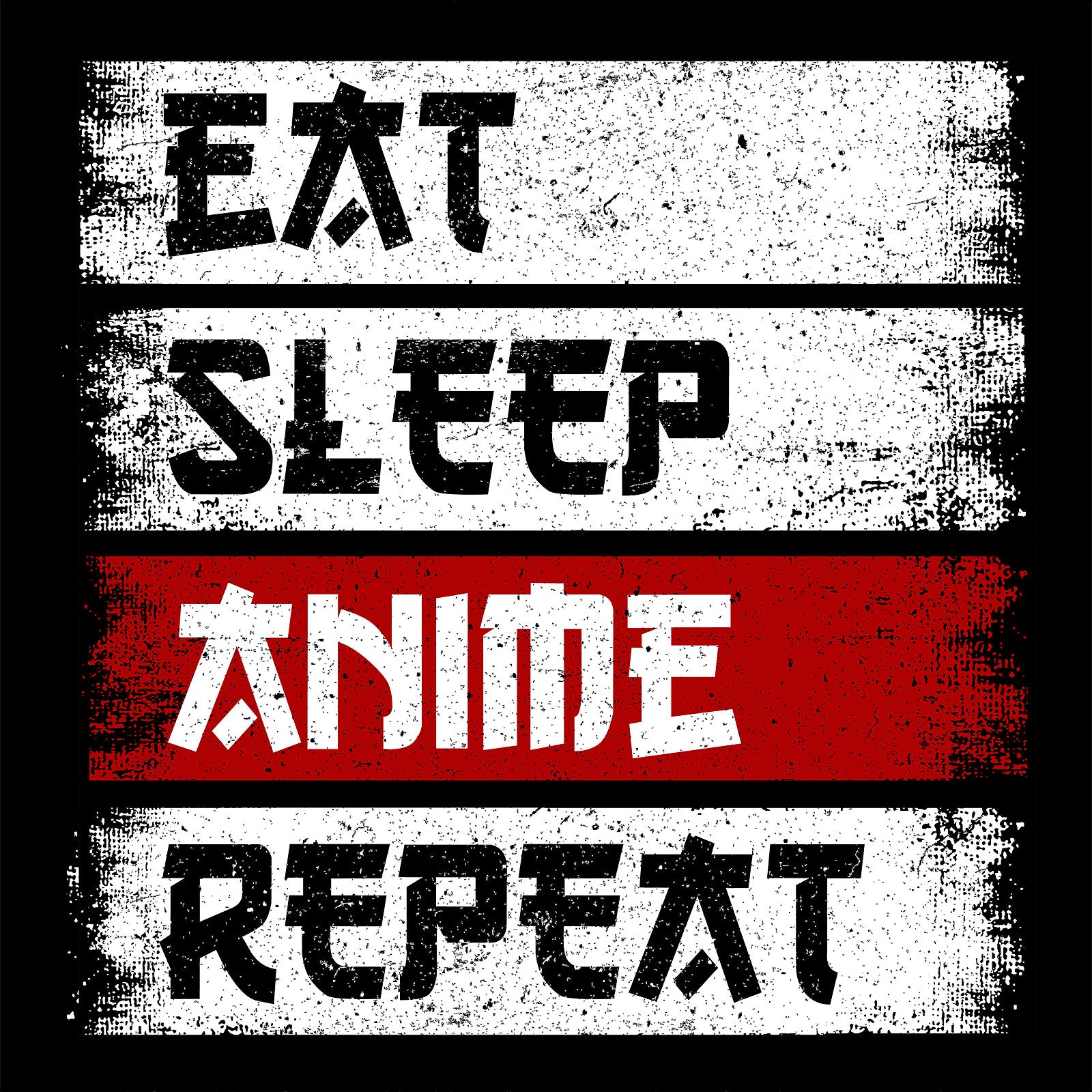 Image produit T-shirt Daily Routine pour fans d'anime noir