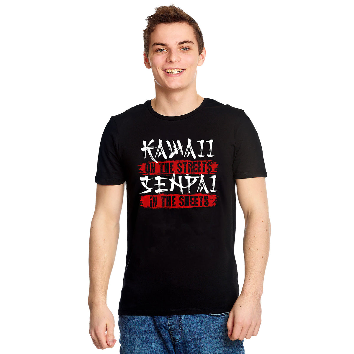 Immagine del prodotto T-shirt Kawaii & Senpai per fan di anime nero
