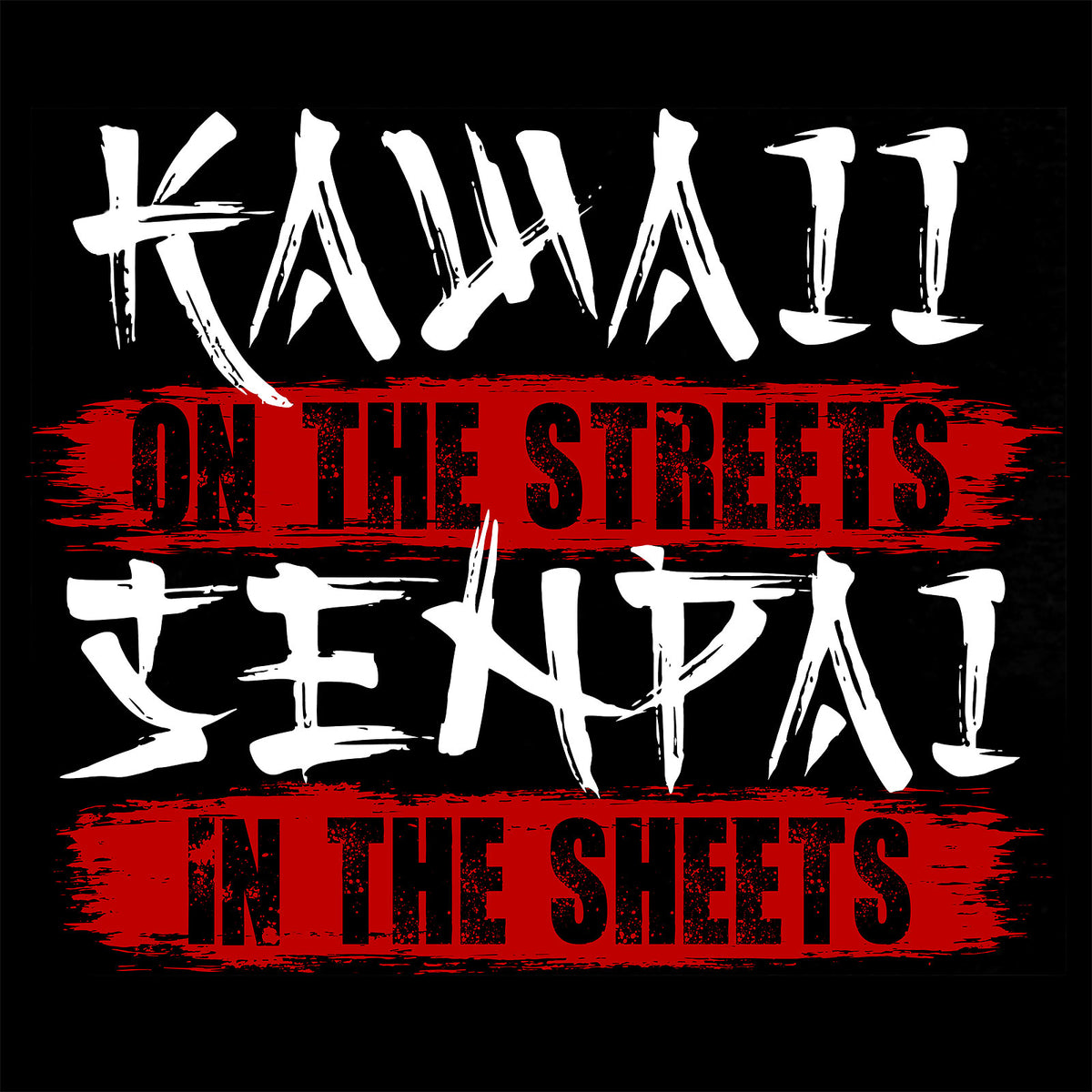 Immagine del prodotto T-shirt Kawaii & Senpai per fan di anime nero