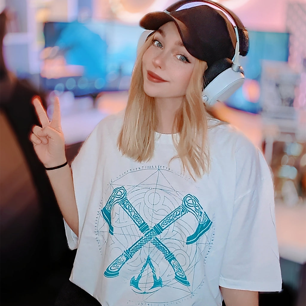 Produktbild Assassin's Creed - Valhalla Crossaxe T-Shirt weiß