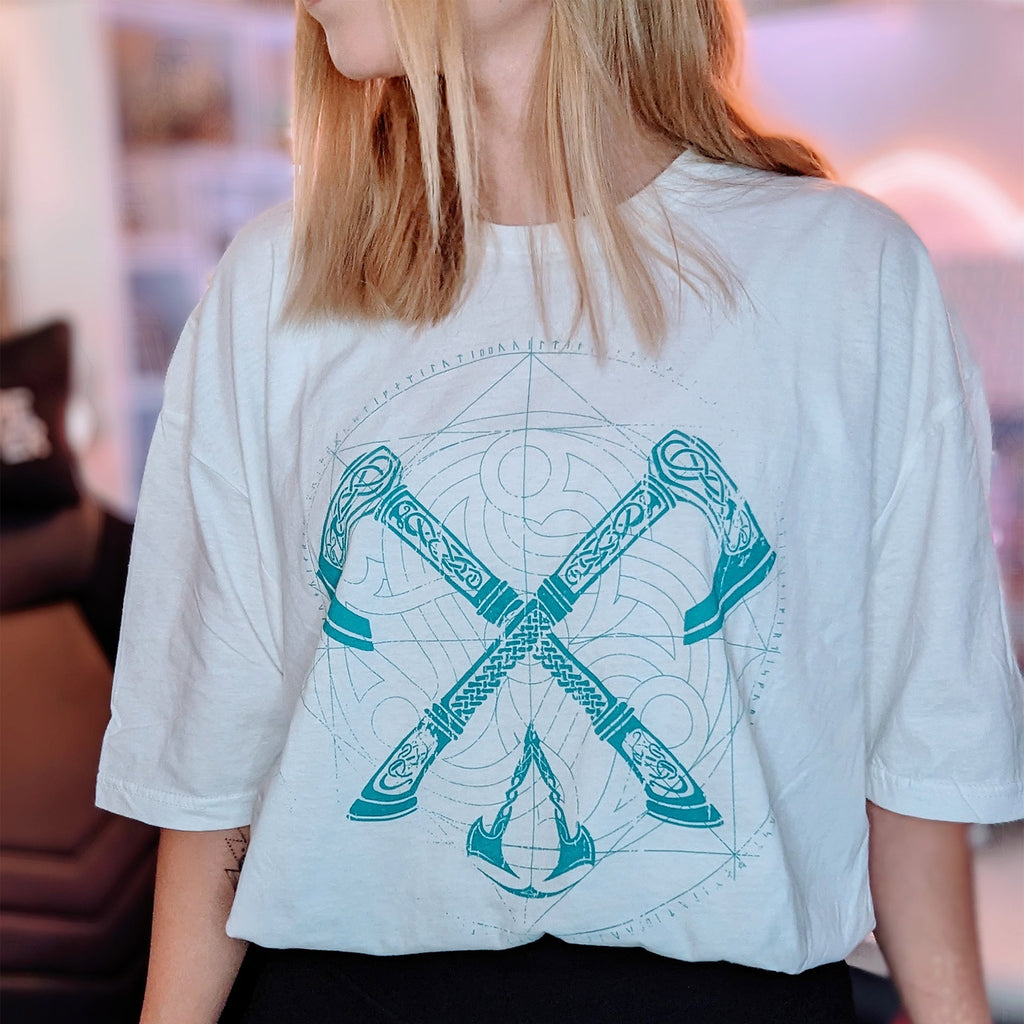 Produktbild Assassin's Creed - Valhalla Crossaxe T-Shirt weiß