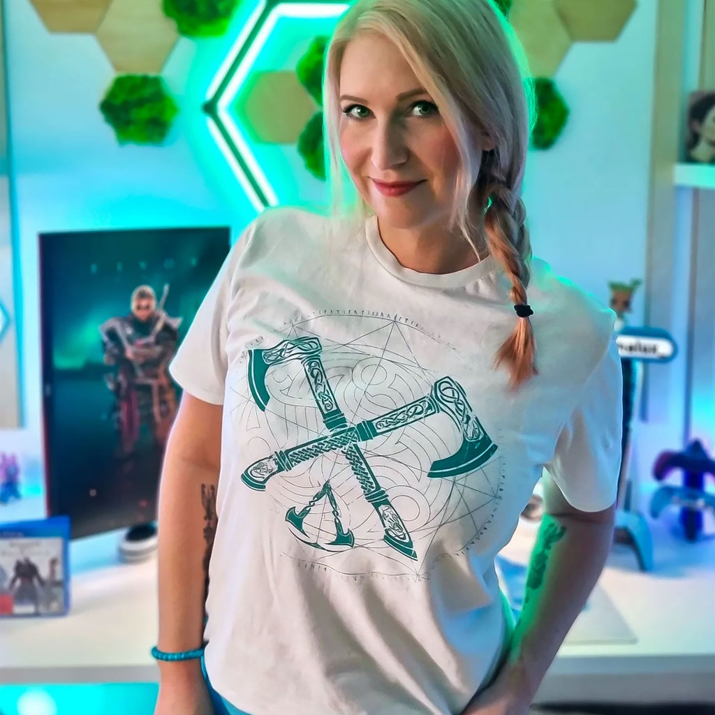 Produktbild Assassin's Creed - Valhalla Crossaxe T-Shirt weiß
