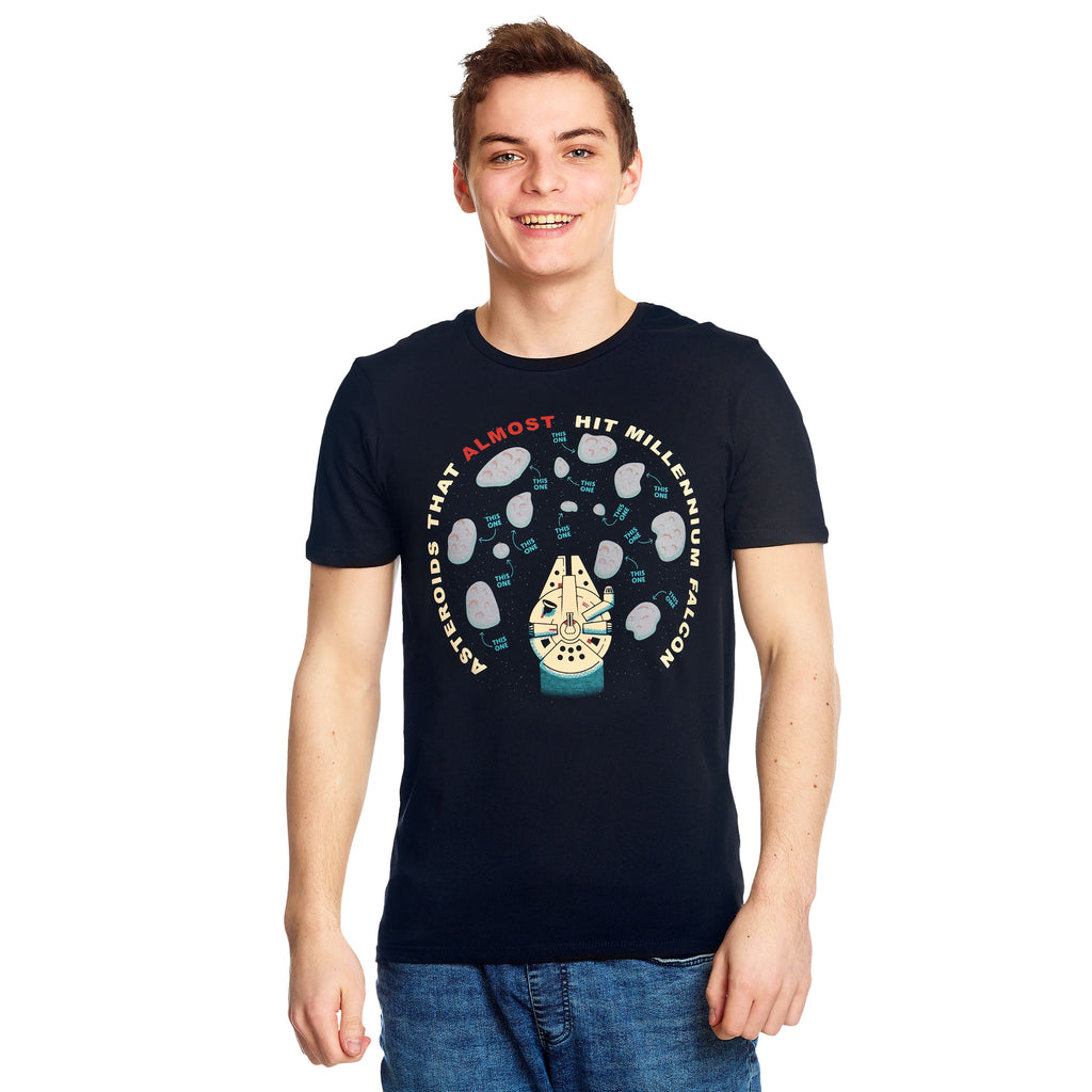 Produktbild Star Wars - Asteroids That Almost Hit Millennium Falcon T-Shirt blau