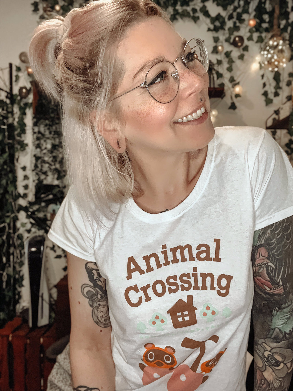 Immagine del prodotto Animal Crossing - T-shirt da donna Nepp e Schlepp bianca