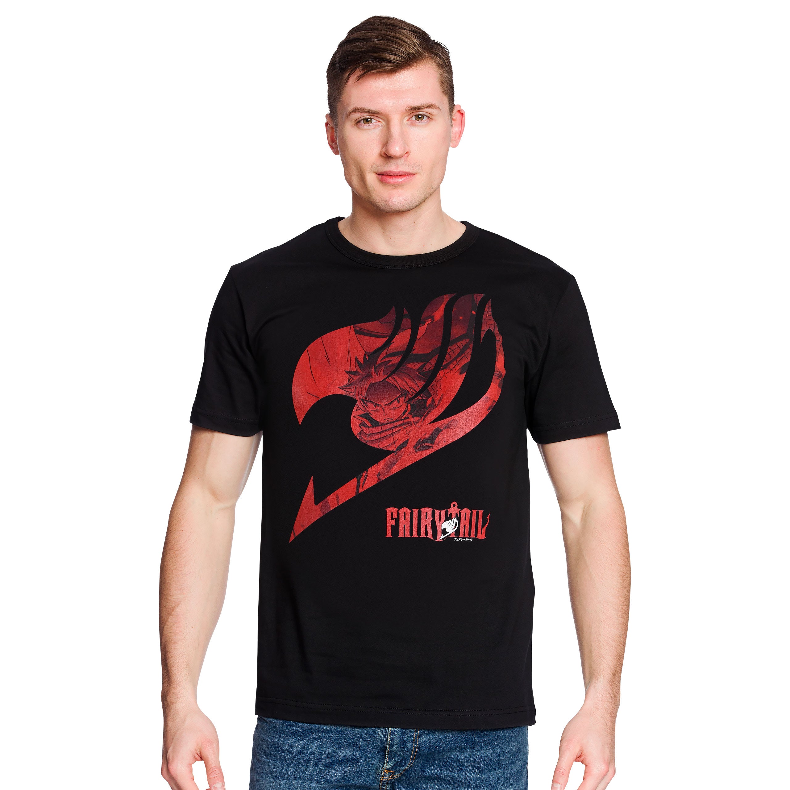 Immagine del prodotto Fairy Tail - T-shirt nera con logo di Natsu