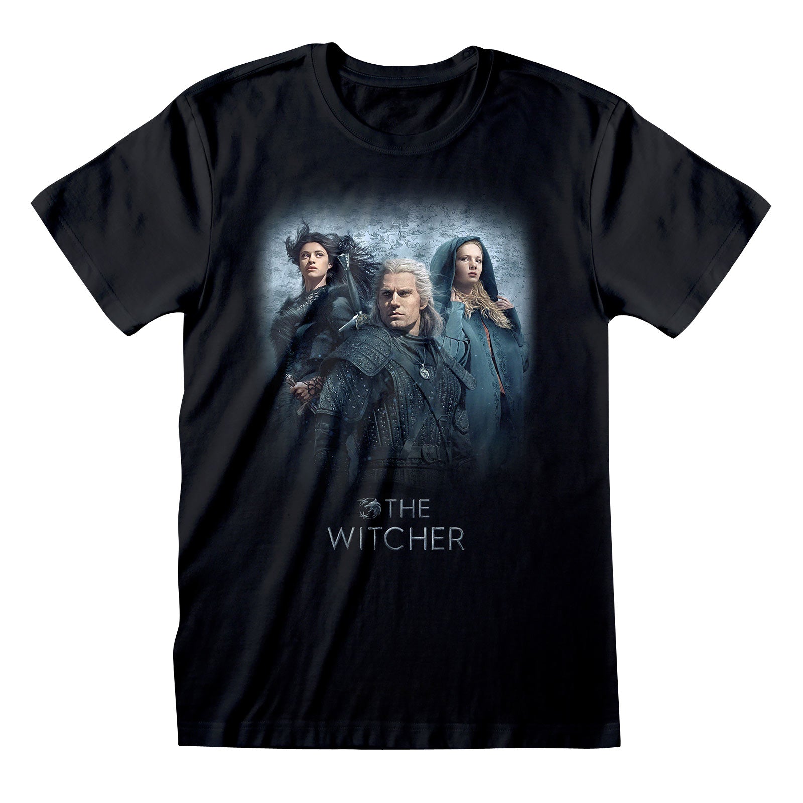 Immagine del prodotto Witcher - T-shirt da donna Geralt, Yennefer e Ciri nera