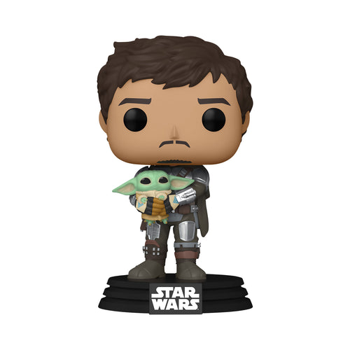 Image produit Mando avec Grogu Figurine Funko Pop - Star Wars The Mandalorian