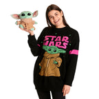 Image produit Pull Oversize Grogu Noir - Star Wars The Mandalorian