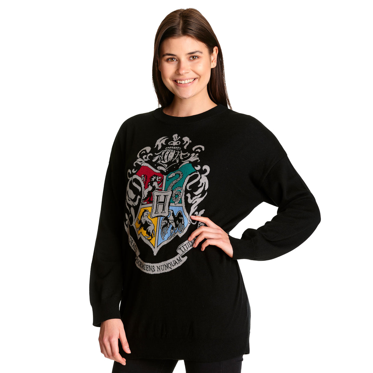 Immagine del prodotto Harry Potter - Maglione oversize con stemma di Hogwarts nero