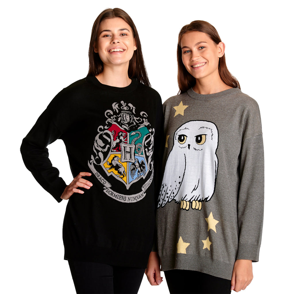 Immagine del prodotto Harry Potter - Maglione oversize con stemma di Hogwarts nero