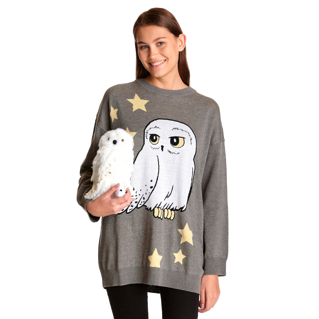 Image produit Harry Potter - Sweat Oversize Hedwig gris