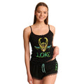 Immagine del prodotto Loki - Pigiama donna corto con pizzo nero
