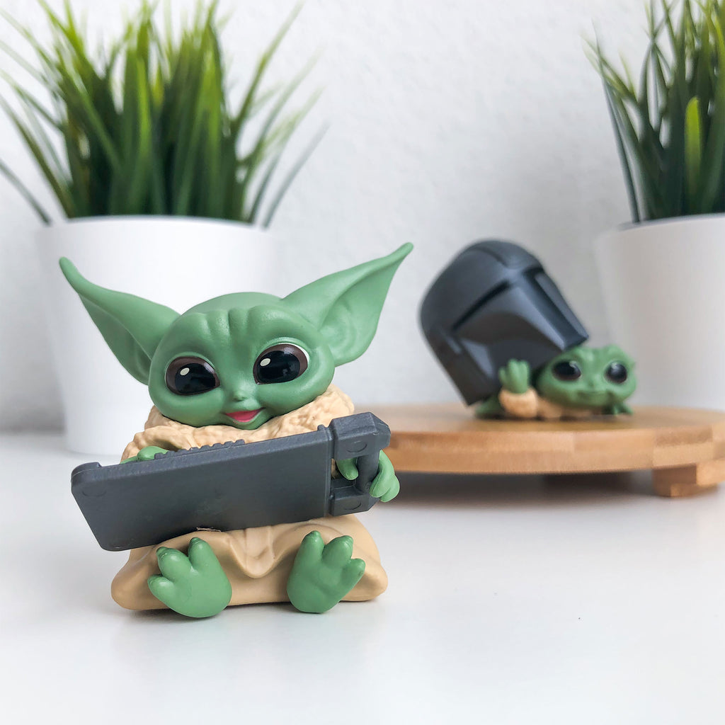 Image produit Grogu avec casque et tablette Mini ensemble de figurines - Star Wars The Mandalorian