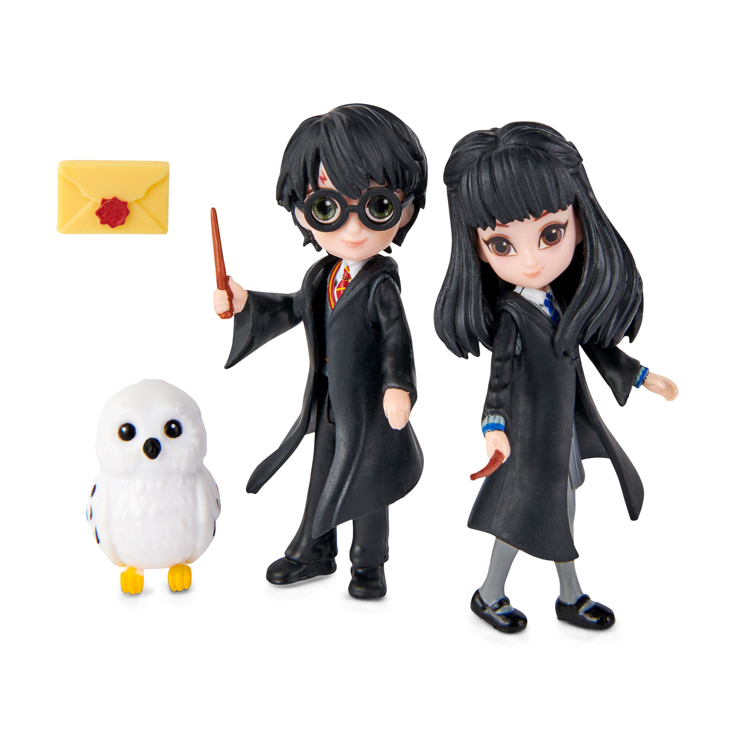 Immagine del prodotto Harry Potter - Harry, Cho, Hedwig e set di figure collezionabili della lettera di Hogwarts