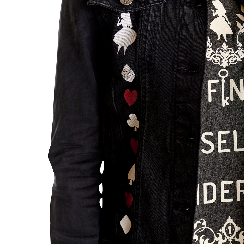 Produktbild Alice im Wunderland - Jeansjacke Damen schwarz