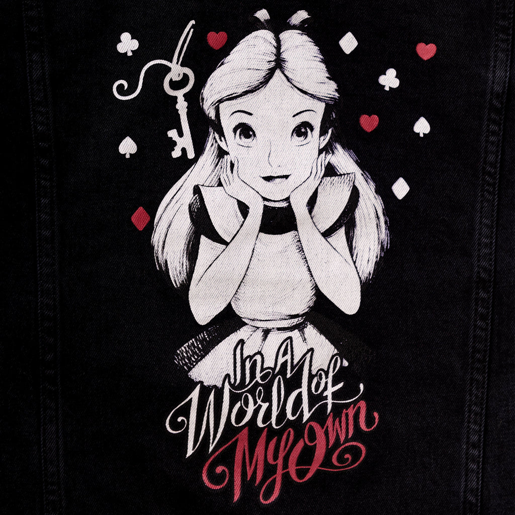 Produktbild Alice im Wunderland - Jeansjacke Damen schwarz