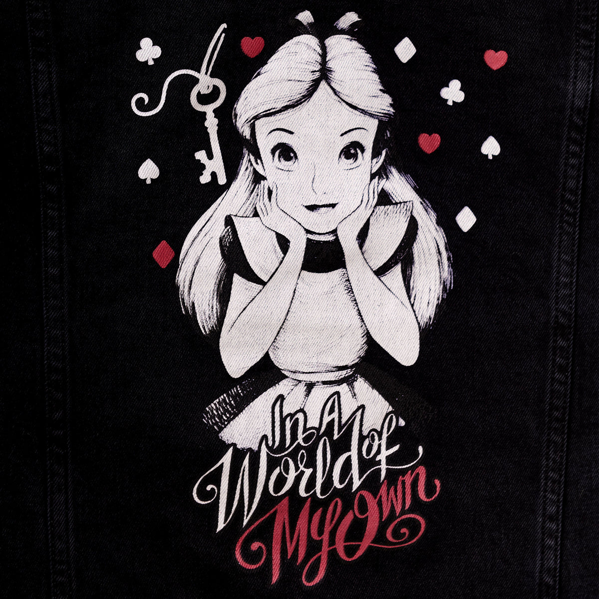 Produktbild Alice im Wunderland - Jeansjacke Damen schwarz