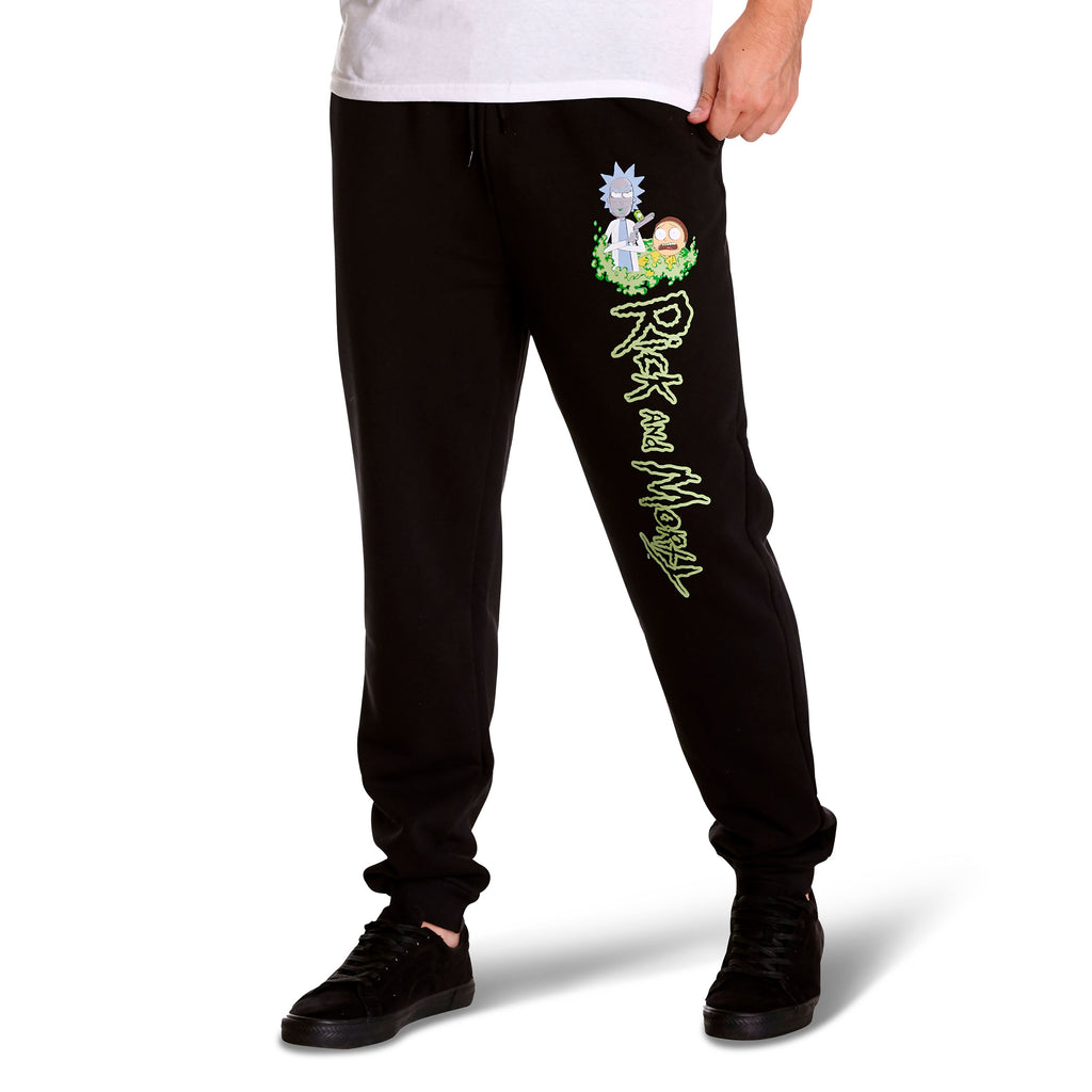 Immagine del prodotto Rick e Morty - Pantaloni della tuta con logo che brilla al buio nero