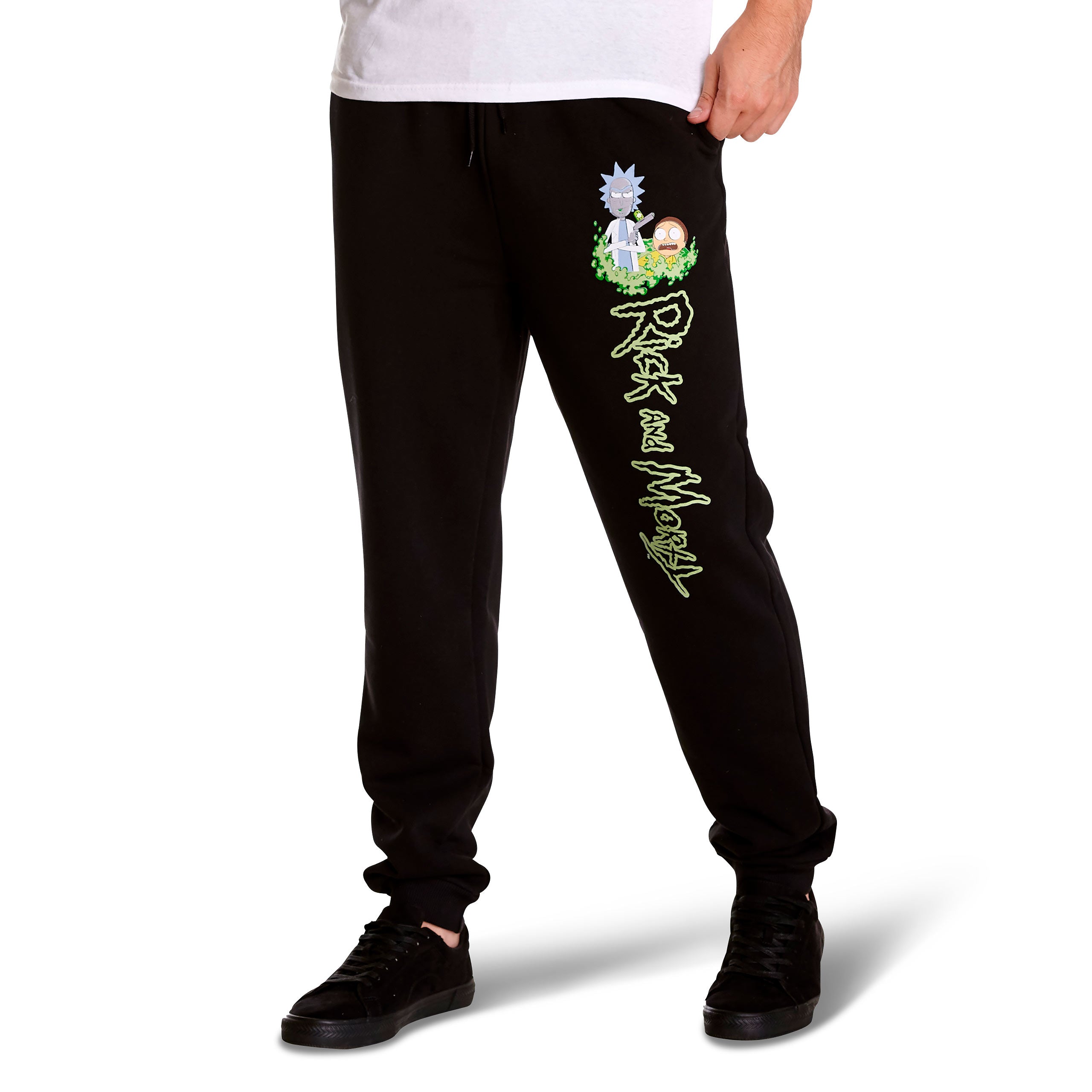 Immagine del prodotto Rick e Morty - Pantaloni della tuta con logo che brilla al buio nero