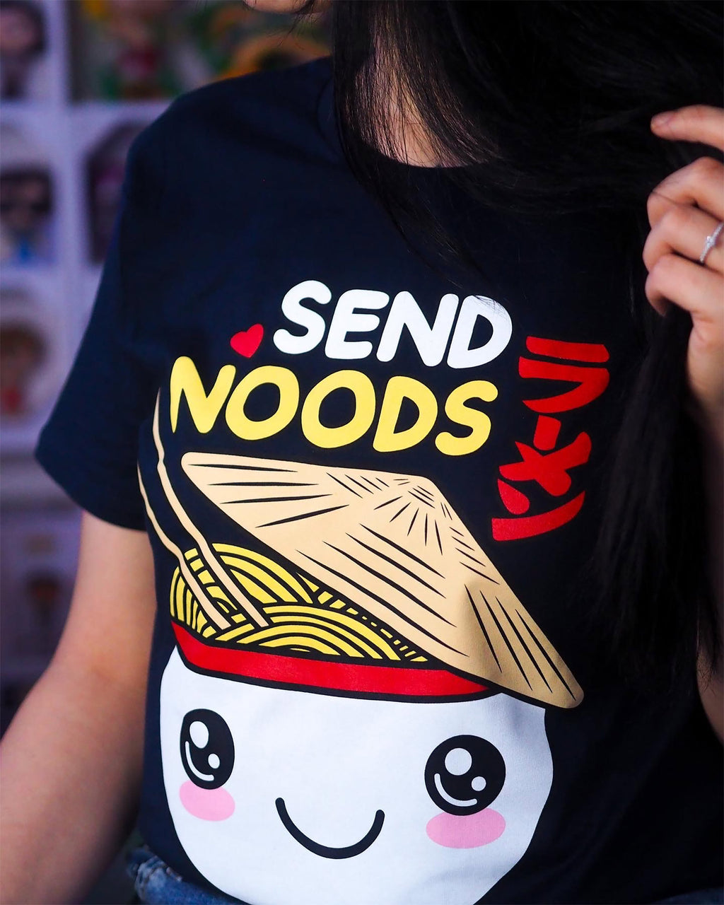 Immagine del prodotto Maglietta Send Noods Ramen per fan di anime blu