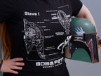 Image produit Star Wars - Boba Fett Slave I Sketch T-Shirt noir