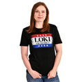 Immagine del prodotto T-shirt nera 'For President' per fan di Loki