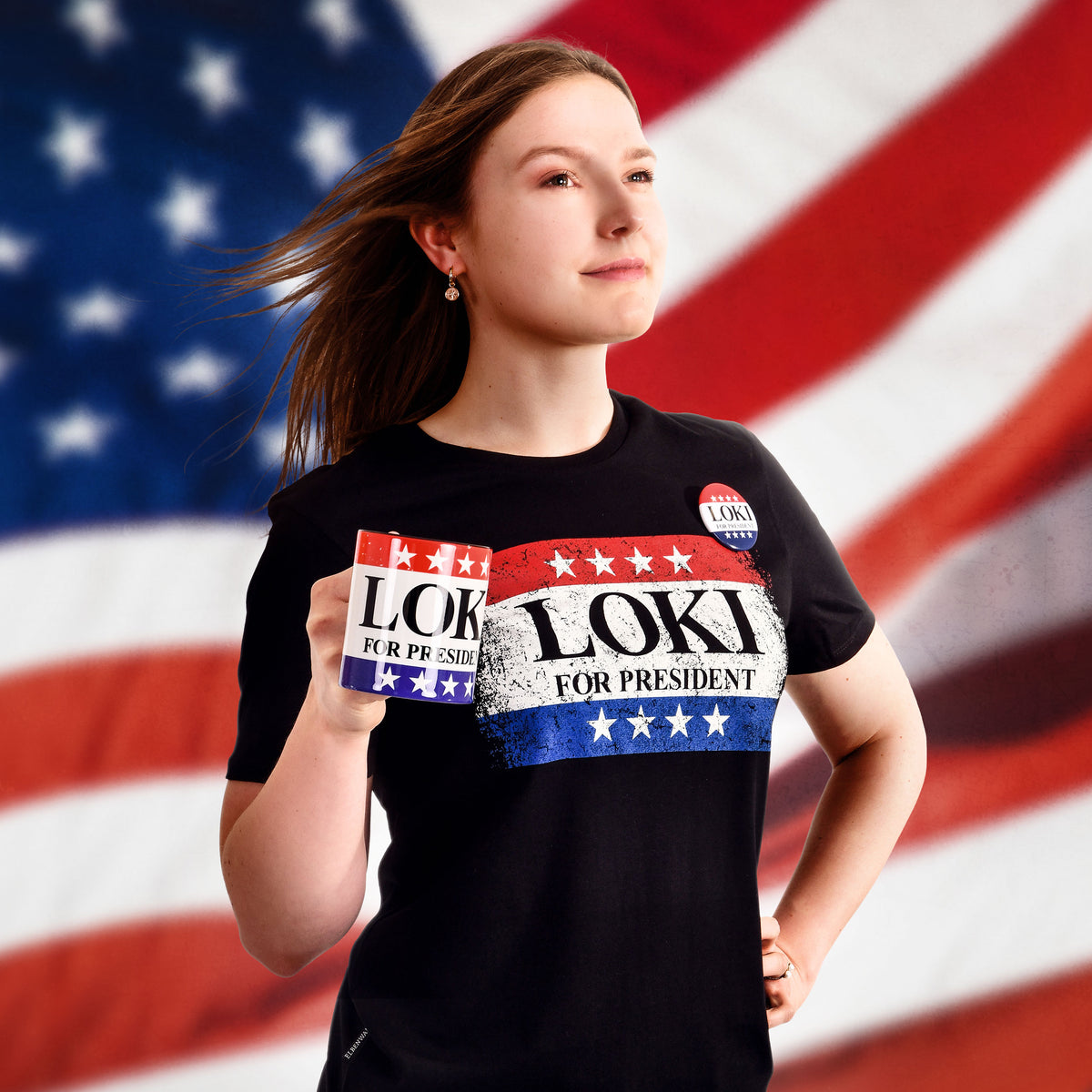 Produktbild For President T-Shirt schwarz für Loki Fans
