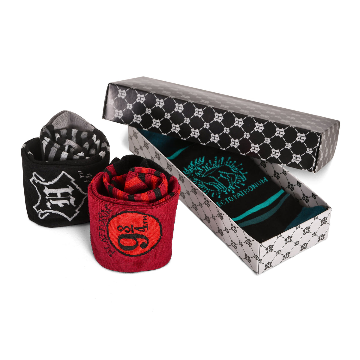Image produit Chaussettes Hogwarts ensemble de 3 en boîte cadeau - Harry Potter