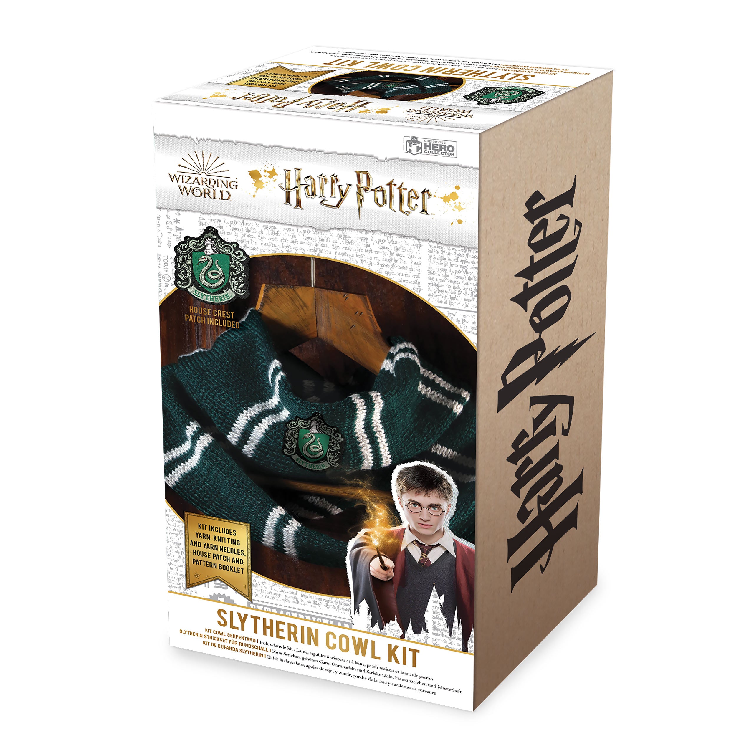 Image produit Kit de tricot écharpe boucle Serpentard - Harry Potter