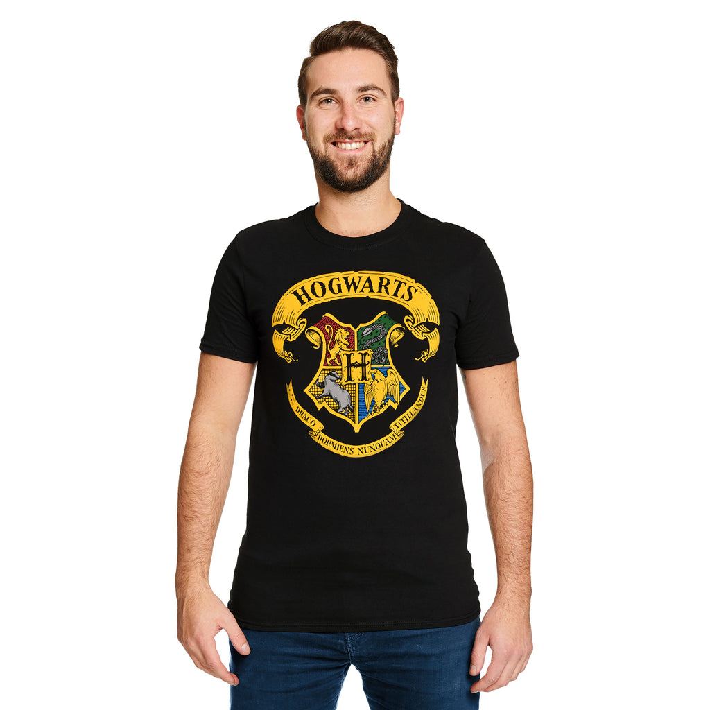 Immagine del prodotto Harry Potter - T-shirt nera con stemma di Hogwarts