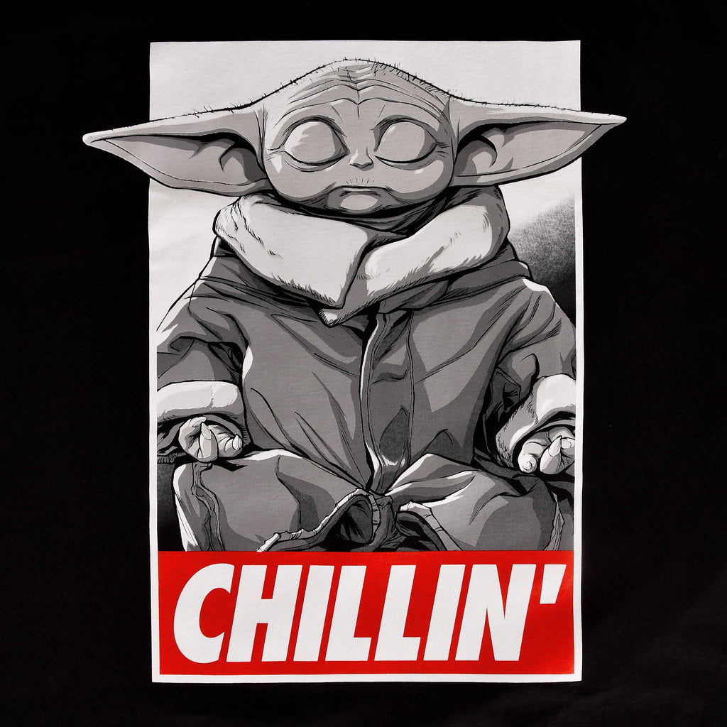Image produit T-shirt Grogu Chilling noir - Star Wars Mandalorian
