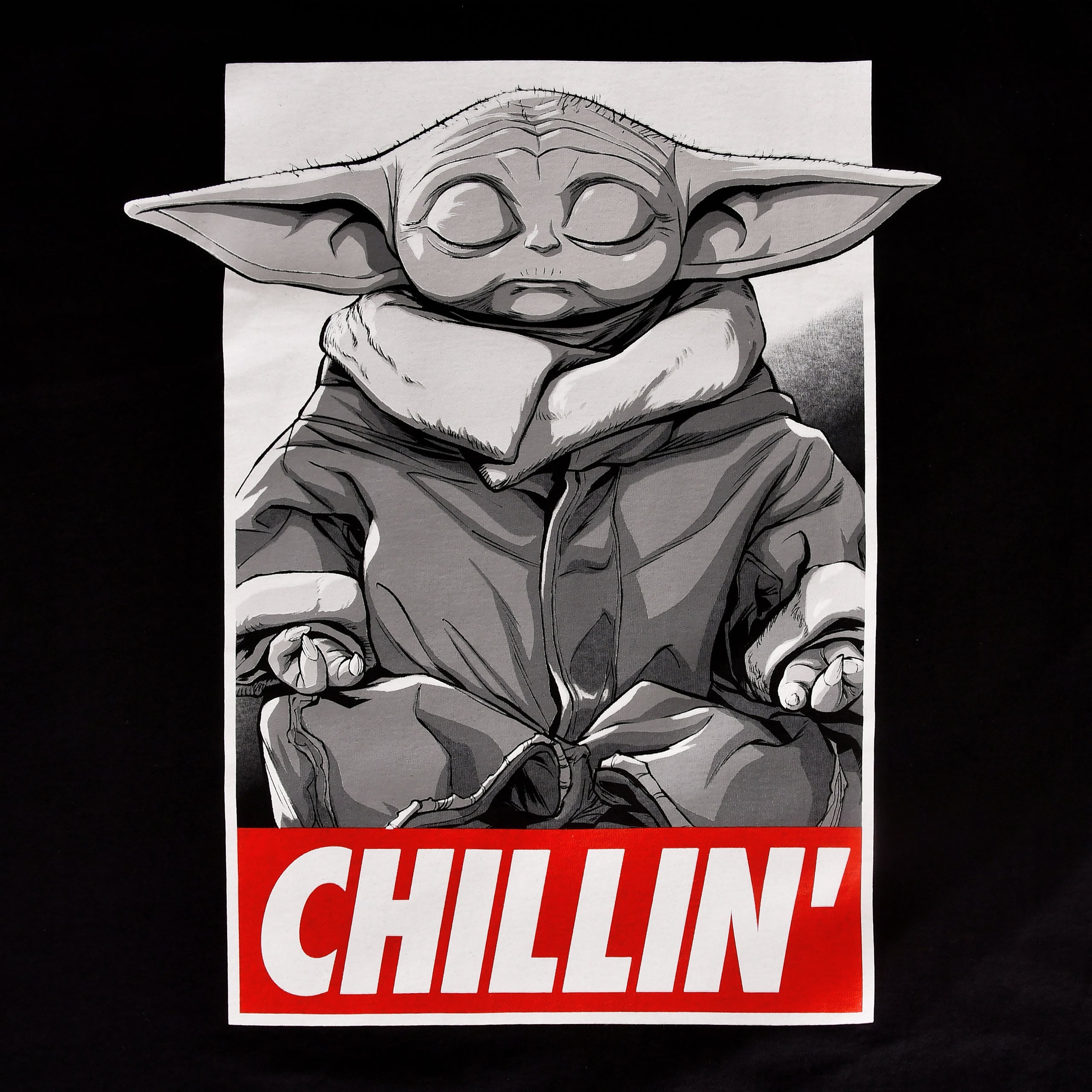 Image produit T-shirt Grogu Chilling noir - Star Wars Mandalorian