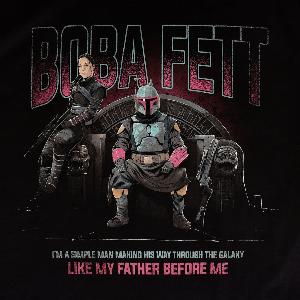 Immagine del prodotto Maglietta nera Boba Fett Throne - Star Wars Mandalorian