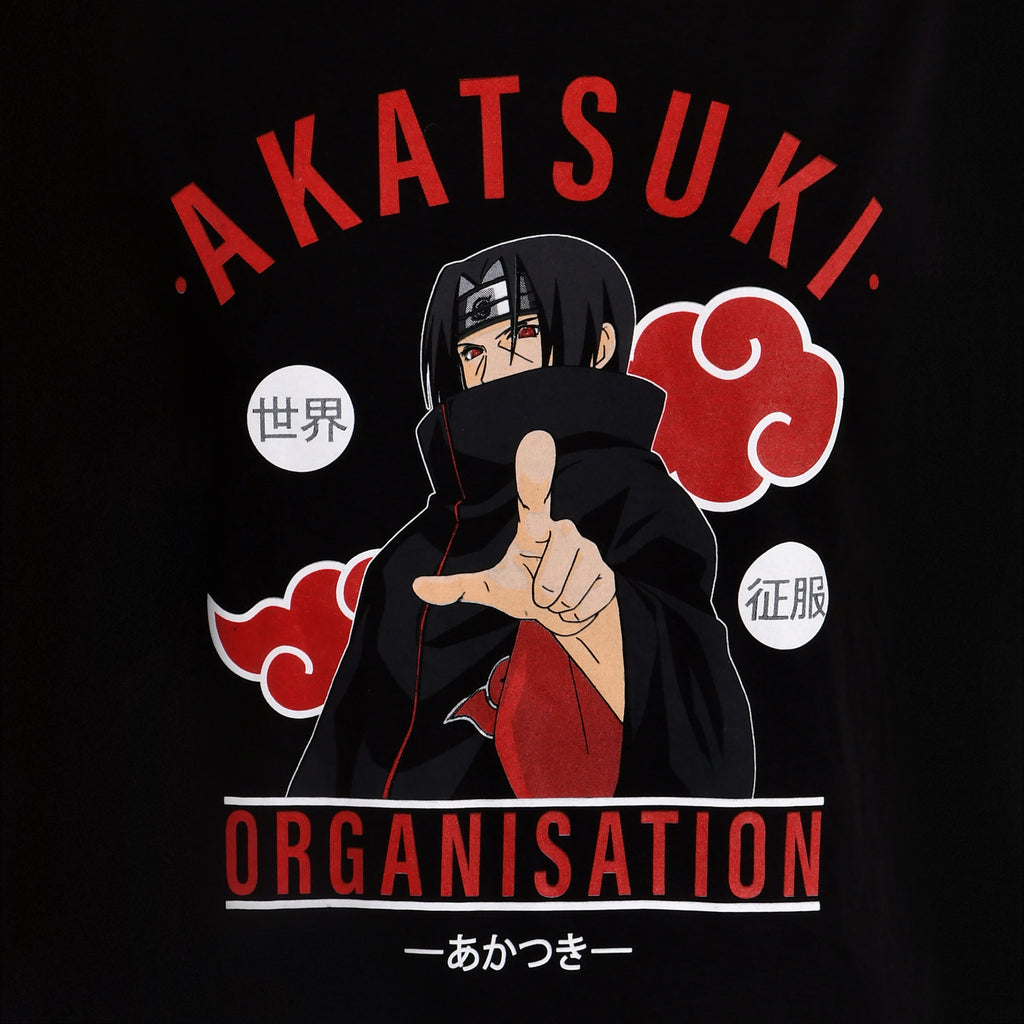 Image produit Naruto - T-shirt noir de l'organisation Akatsuki