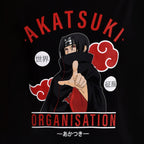 Image produit Naruto - T-shirt noir de l'organisation Akatsuki