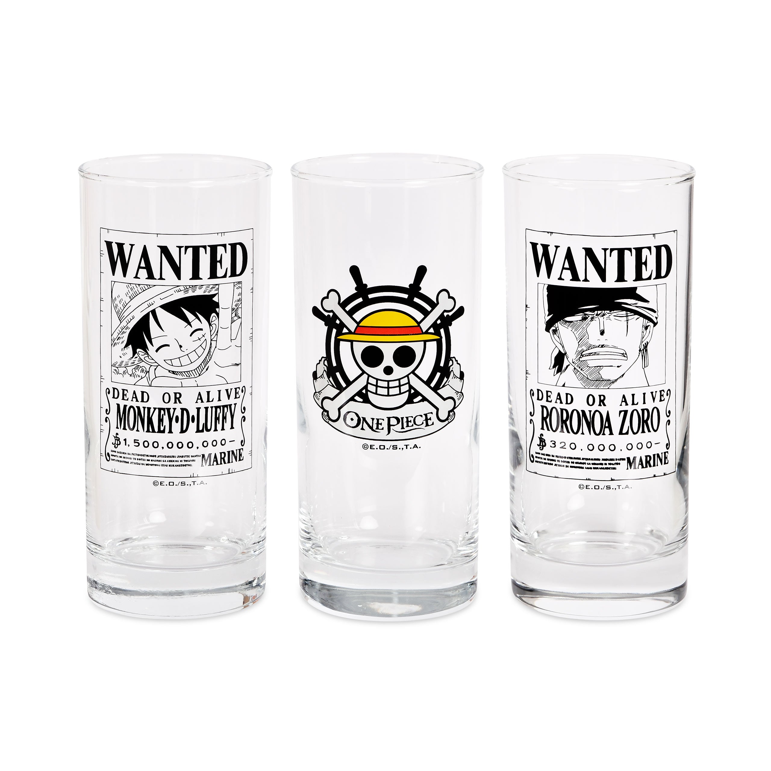 Produktbild One Piece - Wanted Luffy und Zoro Gläserset
