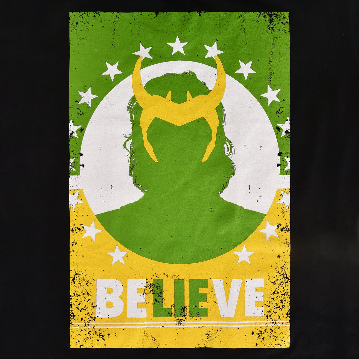Image produit Loki - Believe Lie Poster T-Shirt noir